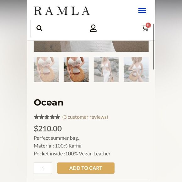 Ramla | Ocean Bag $210 retail must have summer bag - Picture 7 of 7